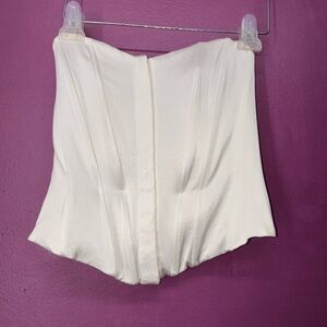 Zara White Strapless Top